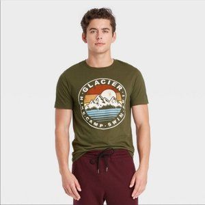 GOODFELLOW & Co. Green Glacier Camp Graphic Short Sleeve Tee